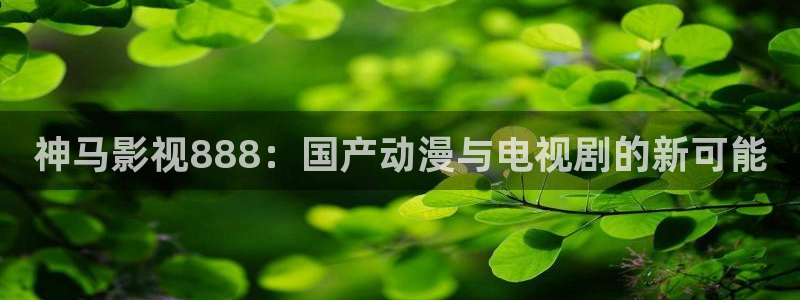 光棍影院中文：神马影视888：国产动漫与电视剧的新可能